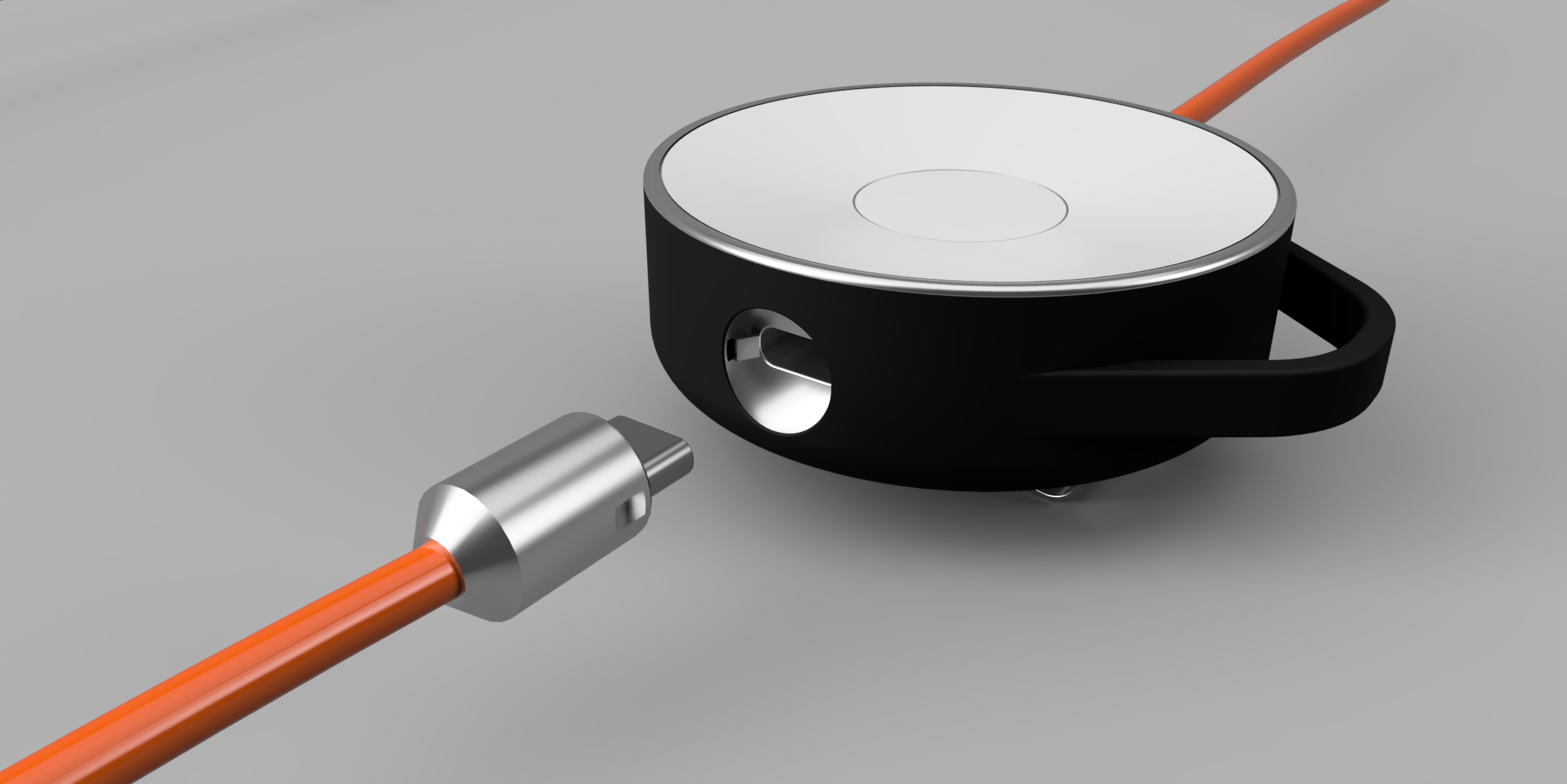 Zylinder und USB-C Kabel