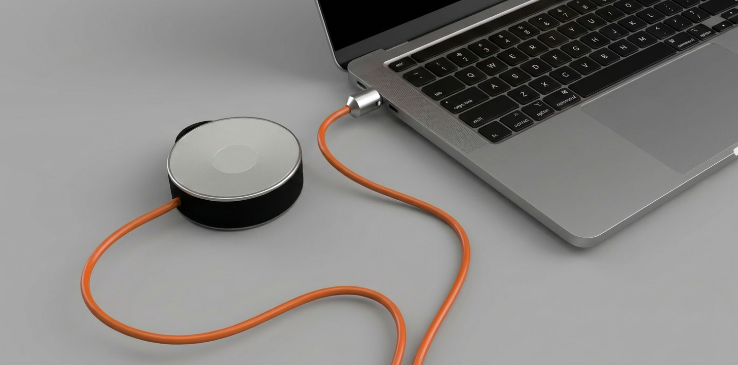 kipo wird am Laptop geladen